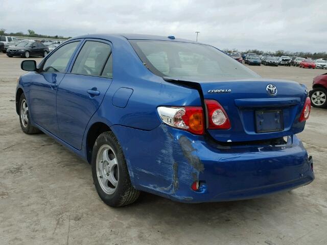 JTDBL40E399028984 - 2009 TOYOTA COROLLA BA BLUE photo 3