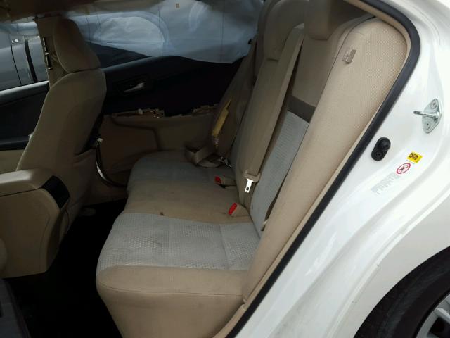 4T1BF1FK6CU515499 - 2012 TOYOTA CAMRY BASE WHITE photo 6