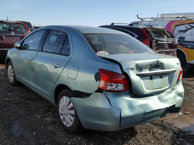 JTDBT923781236792 - 2008 TOYOTA YARIS GREEN photo 3