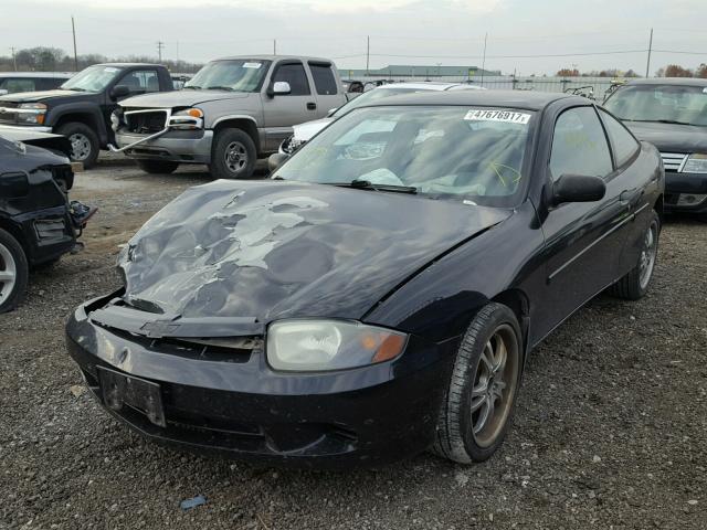 1G1JC12F947205857 - 2004 CHEVROLET CAVALIER BLACK photo 2