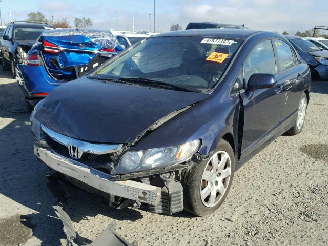 19XFA1F57AE058972 - 2010 HONDA CIVIC LX BLUE photo 2