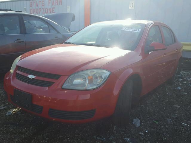 1G1AL55F877338262 - 2007 CHEVROLET COBALT LT RED photo 2