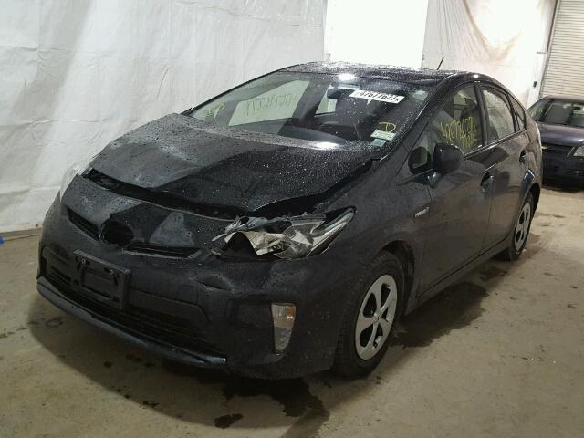 JTDKN3DU3D5598733 - 2013 TOYOTA PRIUS BLACK photo 2