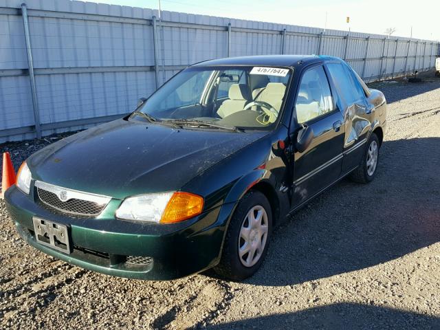 JM1BJ2226Y0307880 - 2000 MAZDA PROTEGE DX GREEN photo 2