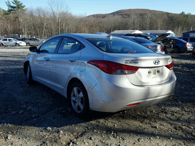 KMHDH4AE7BU140288 - 2011 HYUNDAI ELANTRA GL SILVER photo 3