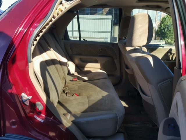 SHSRD78854U256133 - 2004 HONDA CR-V EX MAROON photo 6