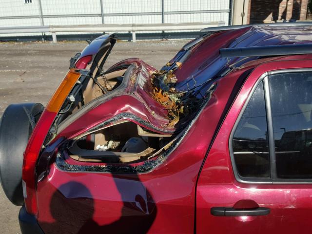 SHSRD78854U256133 - 2004 HONDA CR-V EX მუქწითელი ფოტო 9