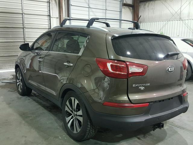 KNDPC3A26D7372690 - 2013 KIA SPORTAGE E BROWN photo 3