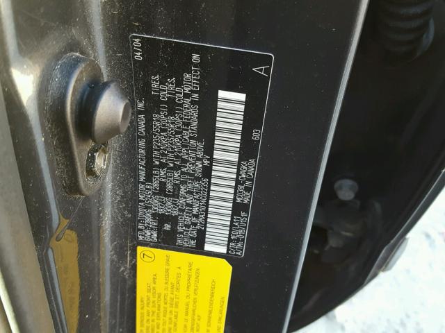 2T2HA31U14C022356 - 2004 LEXUS RX 330 GRAY photo 10