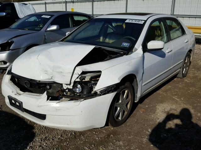 1HGCM66824A053415 - 2004 HONDA ACCORD EX WHITE photo 2