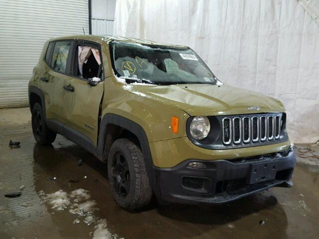 ZACCJBAT8FPB82497 - 2015 JEEP RENEGADE S GREEN photo 1