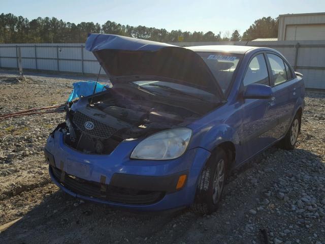 KNADE123486341360 - 2008 KIA RIO BASE BLUE photo 2