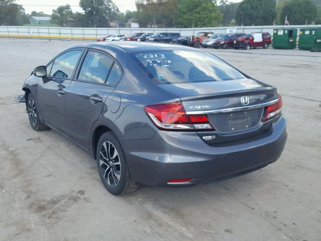 19XFB2F96DE043213 - 2013 HONDA CIVIC EXL ნაცრისფერი ფოტო 3