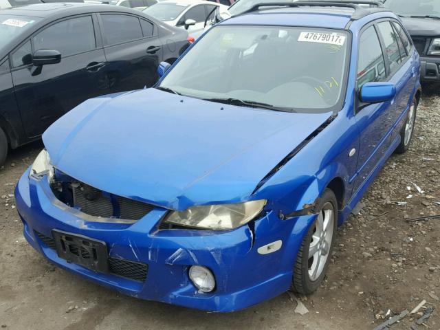 JM1BJ245931158519 - 2003 MAZDA PROTEGE PR BLUE photo 2