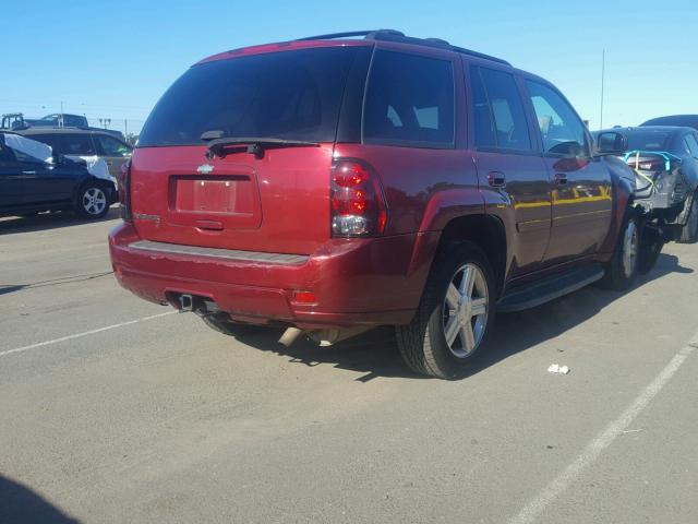 1GNDT33S492101168 - 2009 CHEVROLET TRAILBLAZE BURGUNDY photo 4