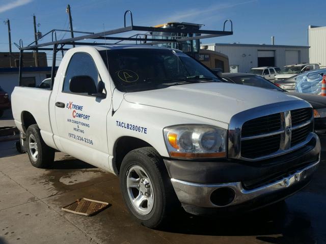 1D7HA16K16J145409 - 2006 DODGE RAM 1500 S WHITE photo 1