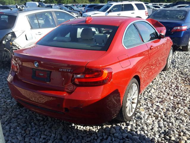 WBA1F9C56GV544995 - 2016 BMW 228 I RED photo 4