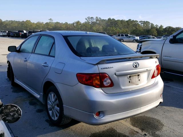 1NXBU4EEXAZ353473 - 2010 TOYOTA COROLLA BA SILVER photo 3