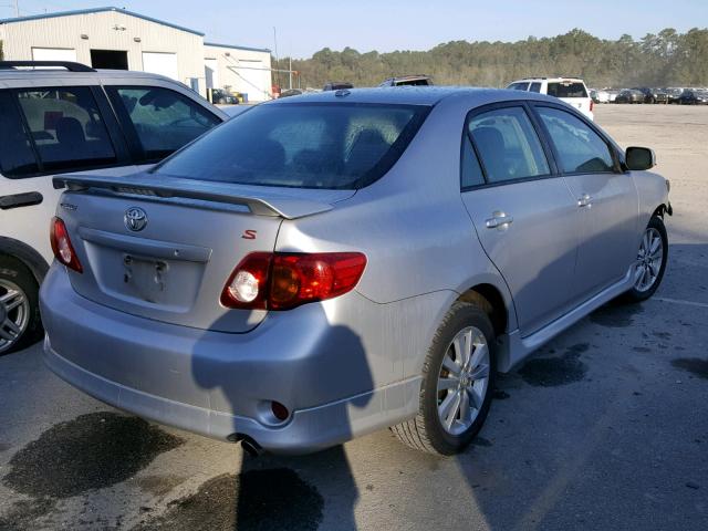 1NXBU4EEXAZ353473 - 2010 TOYOTA COROLLA BA SILVER photo 4