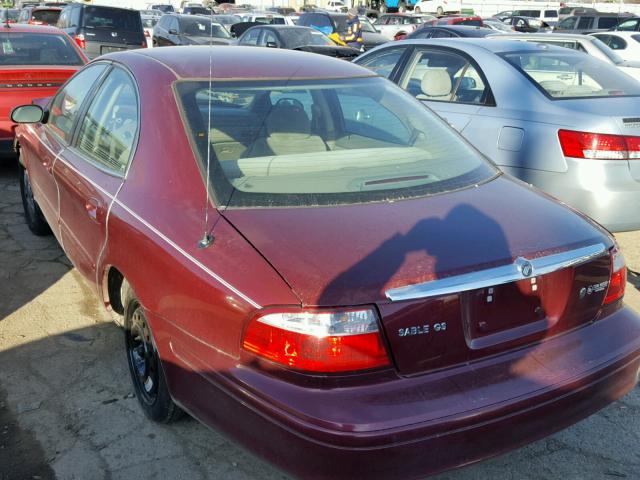 1MEFM50255A602681 - 2005 MERCURY SABLE GS RED photo 3