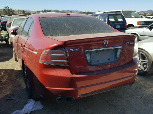 19UUA76517A039244 - 2007 ACURA TL TYPE S RED photo 3