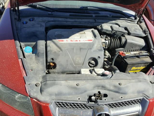 19UUA76517A039244 - 2007 ACURA TL TYPE S RED photo 7