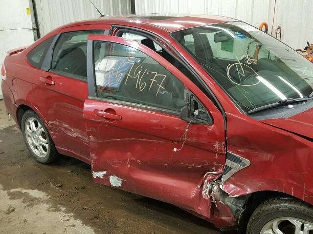 1FAHP36N59W242298 - 2009 FORD FOCUS SES RED photo 9