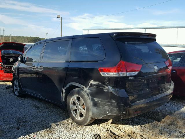 5TDZK3DC5ES505172 - 2014 TOYOTA SIENNA BAS BLACK photo 3