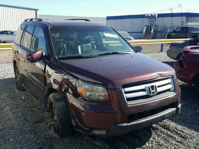 5FNYF18527B006076 - 2007 HONDA PILOT EXL BURGUNDY photo 1