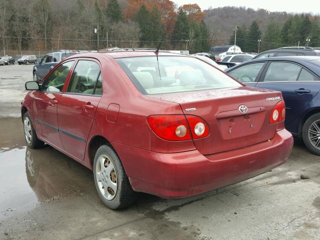 2T1BR32E87C775980 - 2007 TOYOTA COROLLA CE RED photo 3