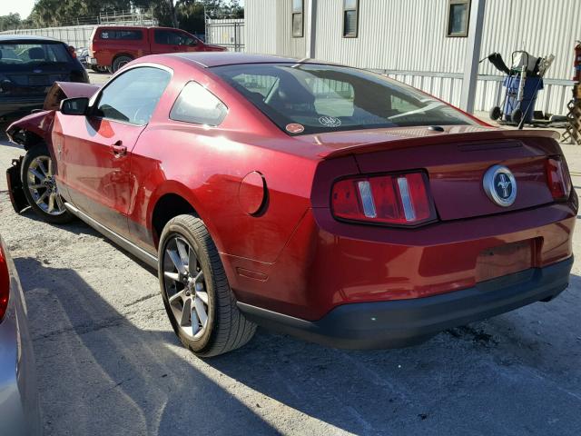 1ZVBP8AN0A5159373 - 2010 FORD MUSTANG BURGUNDY photo 3