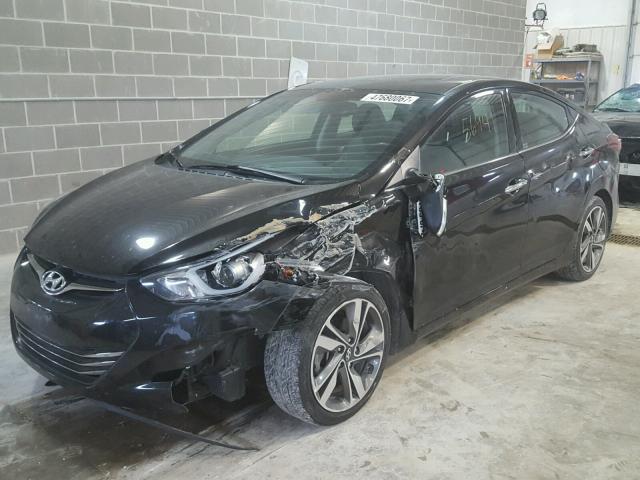 5NPDH4AE6EH544184 - 2014 HYUNDAI ELANTRA SE BLACK photo 2