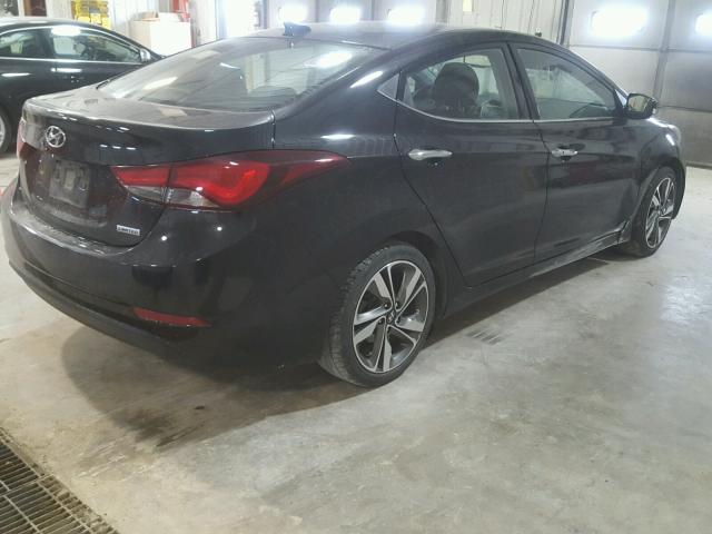 5NPDH4AE6EH544184 - 2014 HYUNDAI ELANTRA SE BLACK photo 4