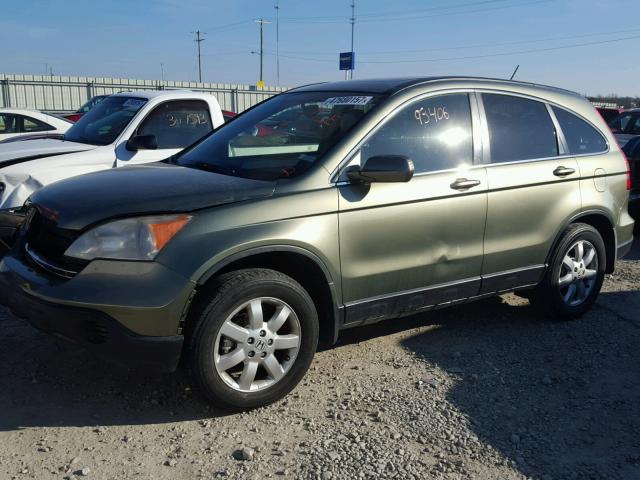 JHLRE38787C015482 - 2007 HONDA CR-V EXL GREEN photo 2