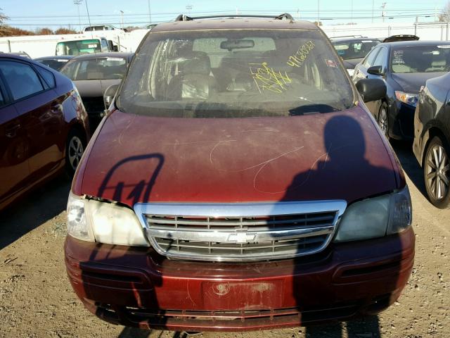 1GNDX13E72D123162 - 2002 CHEVROLET VENTURE LU RED photo 9