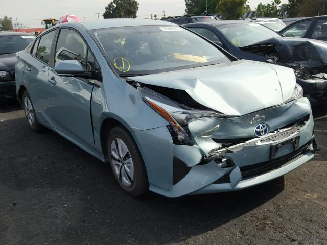 JTDKARFU6G3009749 - 2016 TOYOTA PRIUS GREEN photo 1