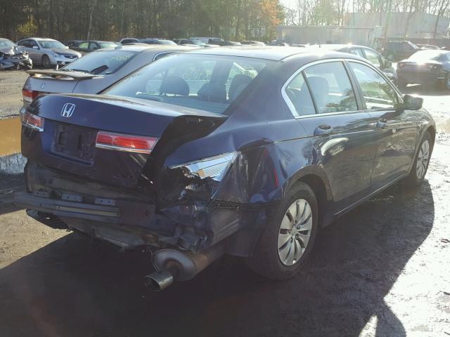 1HGCP2F31BA102444 - 2011 HONDA ACCORD LX BLUE photo 4