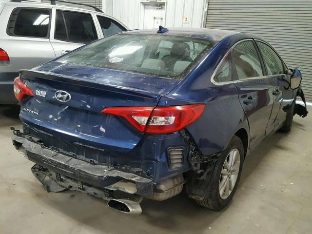 5NPE24AF7GH264453 - 2016 HYUNDAI SONATA SE BLUE photo 4