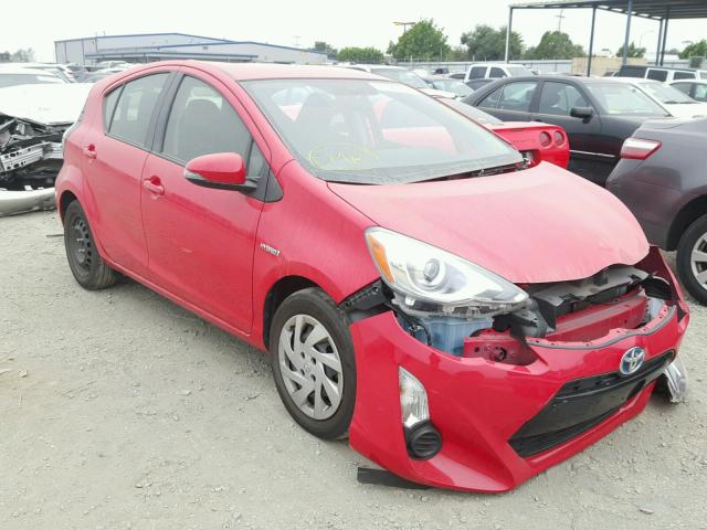 JTDKDTB3XF1095188 - 2015 TOYOTA PRIUS C RED photo 1