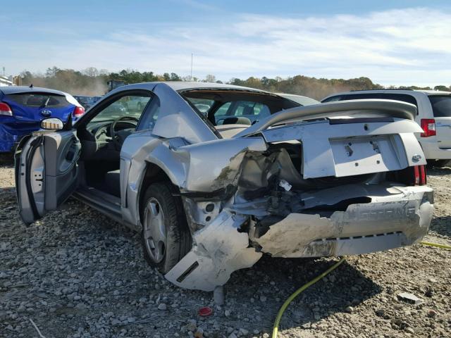 1FAFP40422F135597 - 2002 FORD MUSTANG SILVER photo 3