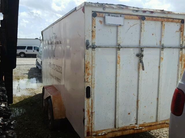 1C9BC16205W757980 - 2005 CARGO TRAILER WHITE photo 3