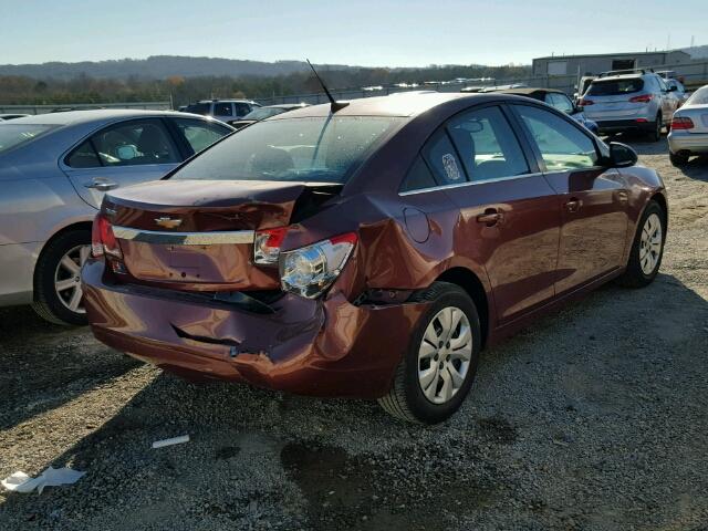 1G1PC5SH8C7395913 - 2012 CHEVROLET CRUZE LS BURGUNDY photo 4