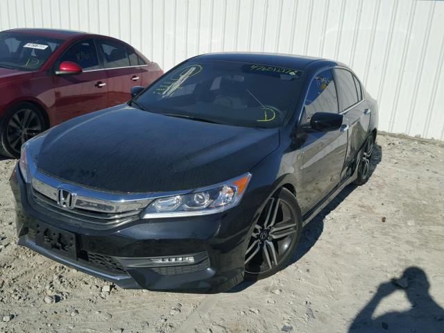 1HGCR2F57GA056511 - 2016 HONDA ACCORD SPO BLACK photo 2