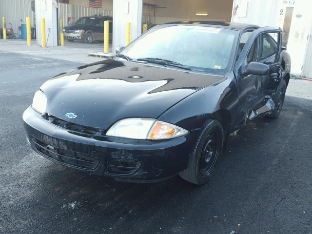 1G1JC124327379399 - 2002 CHEVROLET CAVALIER BLACK photo 2