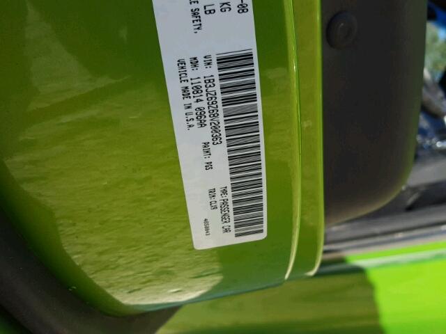 1B3JZ69Z68V200363 - 2008 DODGE VIPER SRT- GREEN photo 10