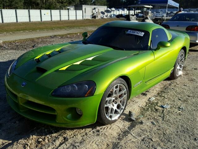 1B3JZ69Z68V200363 - 2008 DODGE VIPER SRT- GREEN photo 2