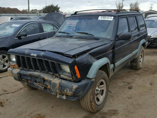 1J4FJ68S4WL262153 - 1998 JEEP CHEROKEE S BLACK photo 2