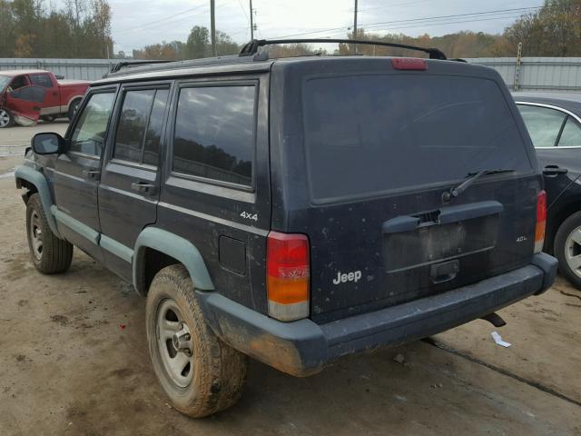 1J4FJ68S4WL262153 - 1998 JEEP CHEROKEE S BLACK photo 3