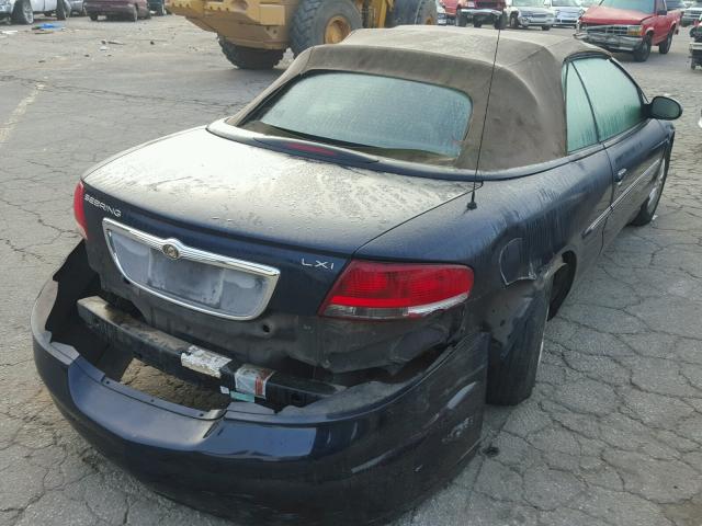 1C3EL55RX2N327971 - 2002 CHRYSLER SEBRING LX BLUE photo 4