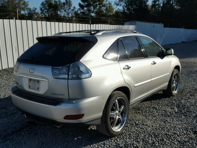 2T2GK31U28C037964 - 2008 LEXUS RX 350 SILVER photo 4